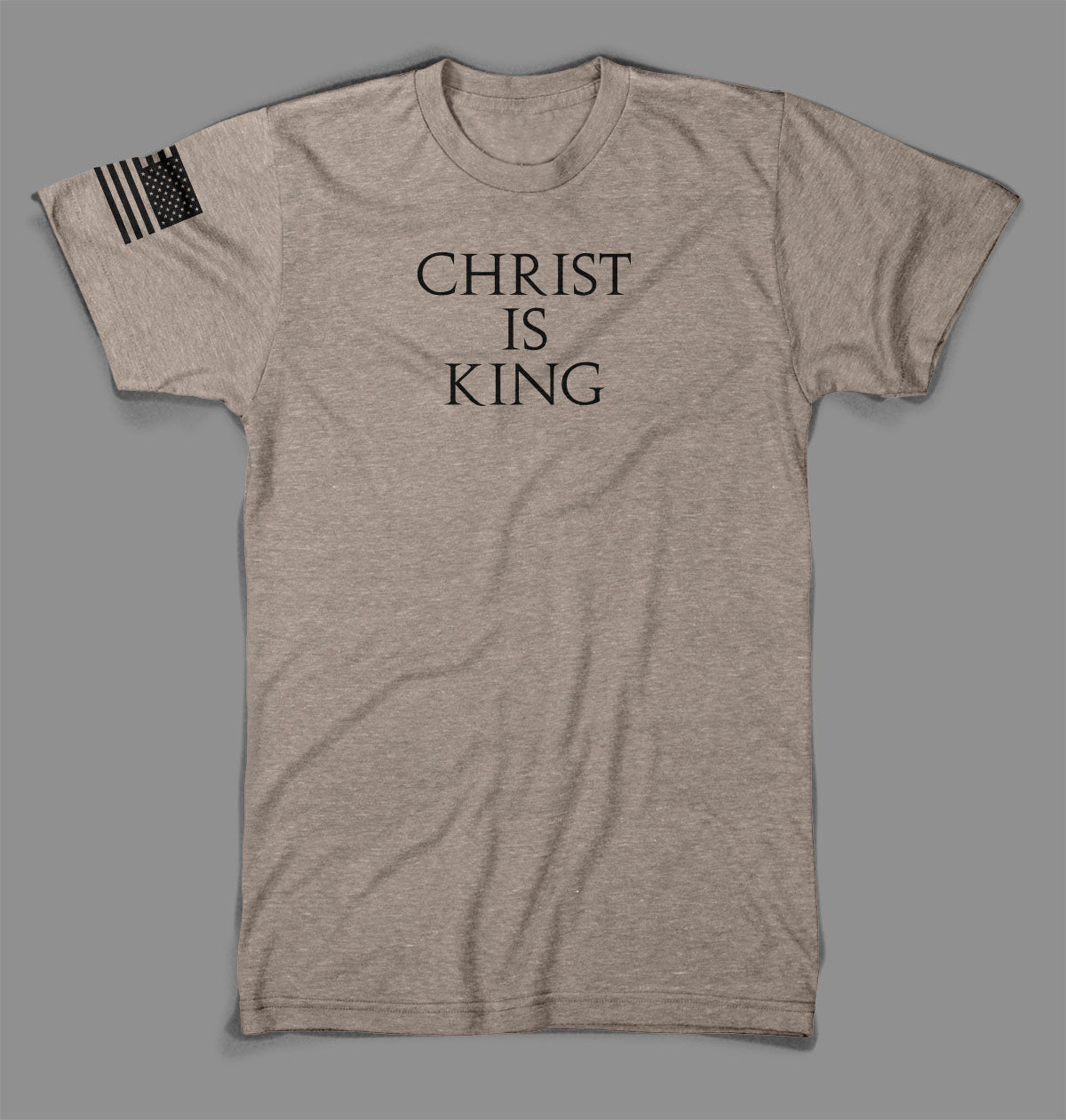State Issued Collection "Christ Is King" Sand Fitted T-shirt