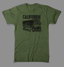 Load image into Gallery viewer, Hector Bravo &quot;California Moves Different&quot; Fitted T-shirt
